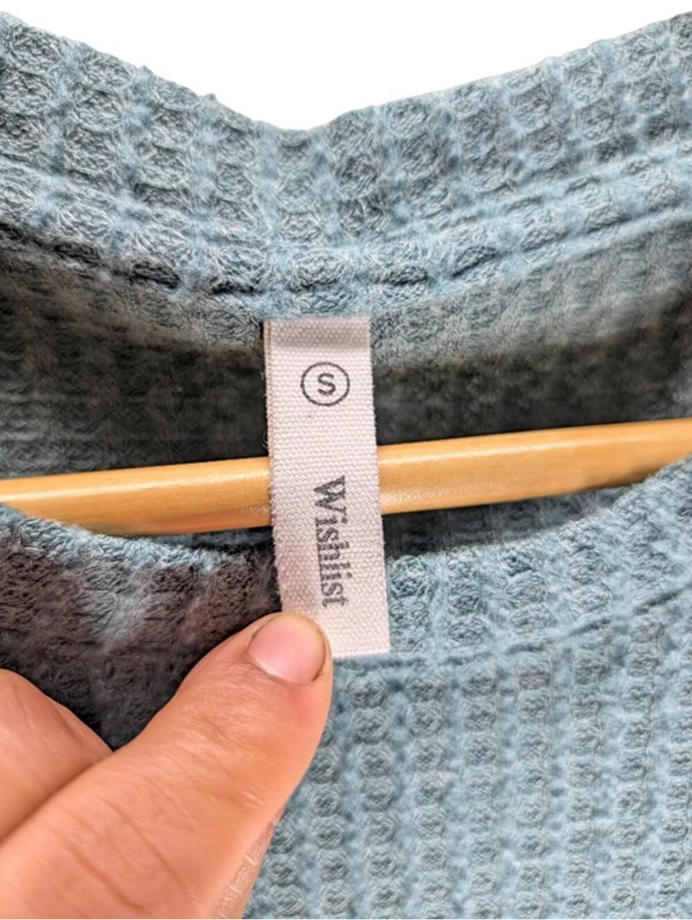 Wishlist Tank Top Women Small Twist Front Waffle Knit Teal - Picture 5 of 5
